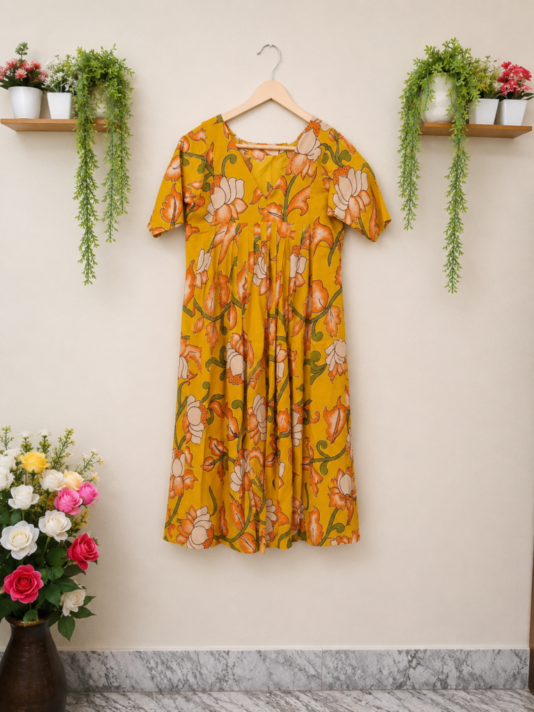 Yellow Kalamkari Top