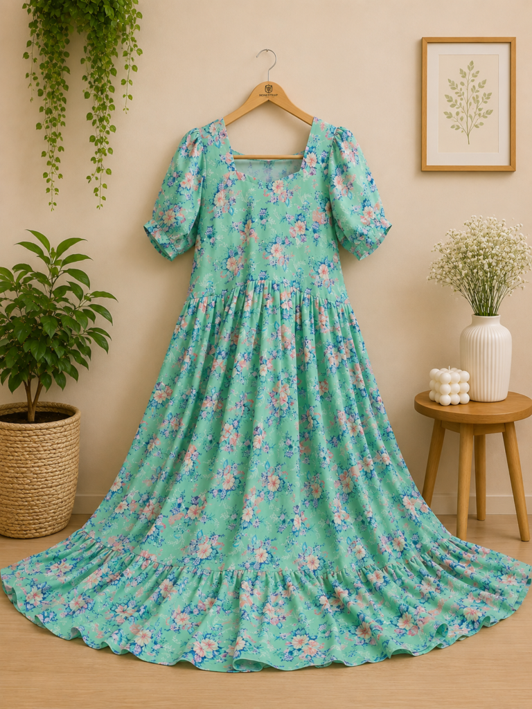 Green Georgette Frock