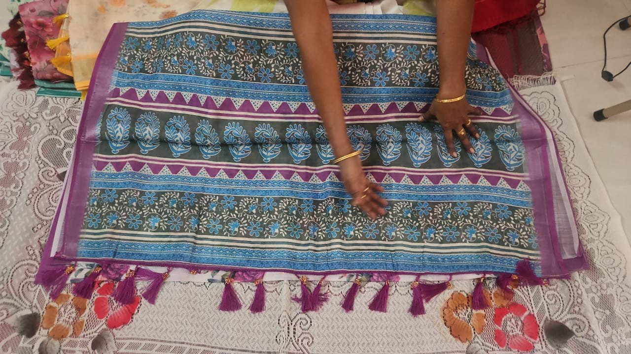 Linen cotton (blue) - Image 2